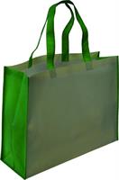 BORSA SHOPPER TNT 120 GSM 50X40X17 COLORE BEIGE/VERDE