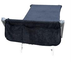 TELO LETTINO 70X220 MICROFIBRA VELOUR TASCHE DIETRO COLORE NERO
