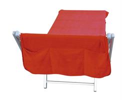 TELO LETTINO 70X220 MICROFIBRA VELOUR TASCHE DIETRO COLORE ROSSO