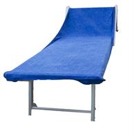 TELO LETTINO 70X220 MICROFIBRA VELOUR TASCHE DIETRO COLORE ROYAL