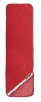 TELO PALESTRA 25X90 MICROFIBRA VELOUR CON TASCA E ZIP COL. ROSSO